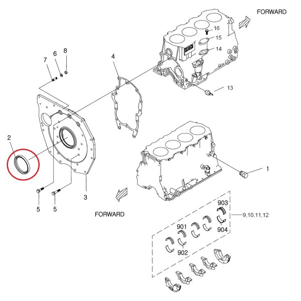 Kurbelwellendichtring / LS MT 3.35 / LS MT 3.40 / LS MT 3.50 / LS MT 3.60 / EGQ100 / Q1100008 / Nr. 40007383