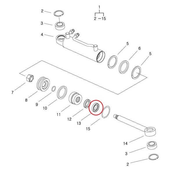 Uszczelniacz siłownika wspomagania / 19 x 22 x 3 mm / LS Tractor / TRG630 / A1630482 / nr 40007553 | Traktor.com.pl