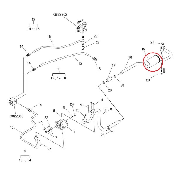Filtr Hydrauliki nr 40007638 LS Tractor | Traktor.com.pl