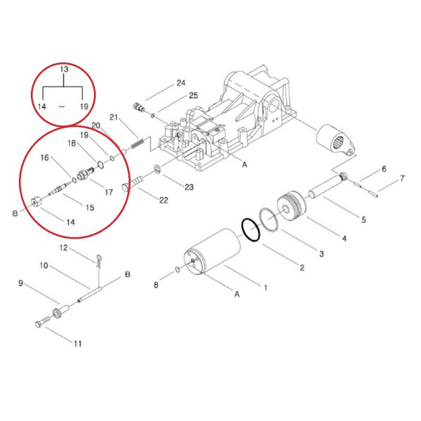 Sada ventilů / Traktor LS / Č. 40008114