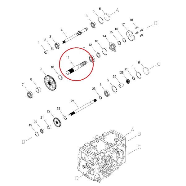 Wałek Odbioru Mocy / WOM/PTO / LS Tractor / 40009111 | Traktor.com.pl