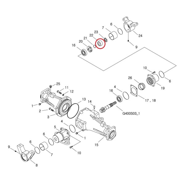 Dištančné puzdro, objímka 45 x 35 x 15 mm LS MT3.50 / LS MT3.60 / TRG410 / 3A1411004 / 40009698