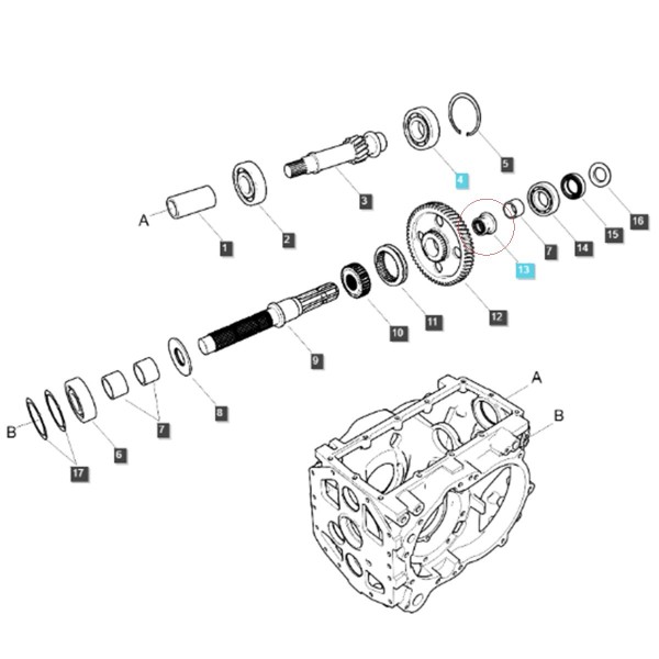 Tuleja z frezem / 30T / LS MT3.35 / LS MT3.40 / LS MT3.50 / LS MT3.60 / A1281046 / nr 40010338 | Traktor.com.pl