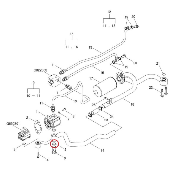 Copper Washer / TRG823 / LS Tractor / No. 40012103