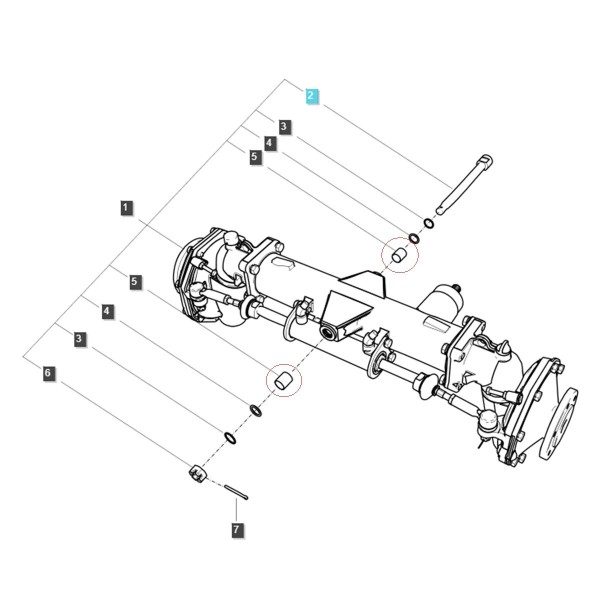 Tuleja / 20 x 23 x 25 mm / LS Tractor / LS XJ25 / LS MT1.25 / A0677525 / nr 40012728 | Traktor.com.pl