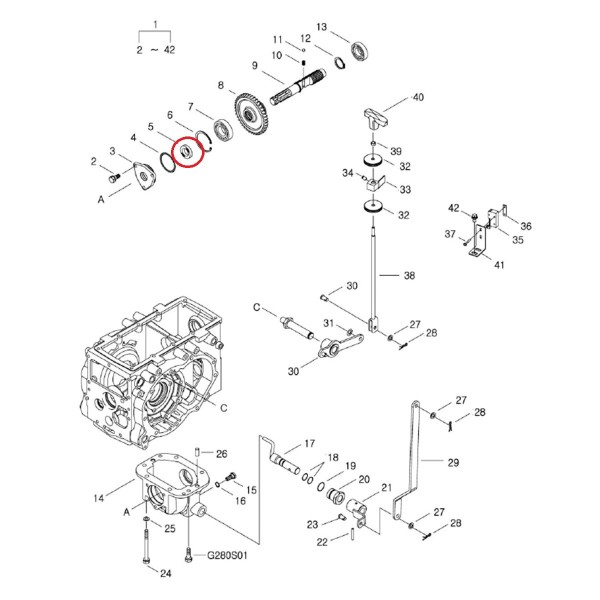Uszczelniacz / LS MT1.25 / LS MT3.35 / LS MT3.40 / LS MT3.50 / LS MT3.60 / LS XJ25 / A0651253 / n.º 40012884