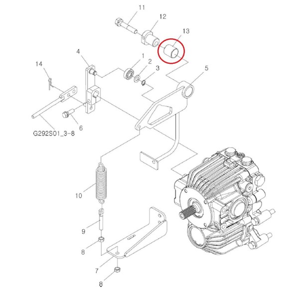 Tuleja ślizgowa / 24.50 x 21.50 x 24 mm / LS Tractor / LS XJ25 / LS MT3.50 / LS MT3.60 / A0677625 / nr 40012935 | Traktor.com.pl