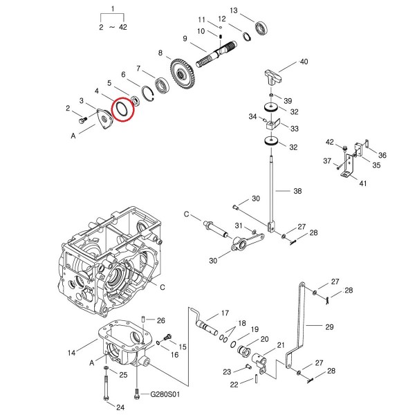 Joint torique 51,60 x 5,70 mm / LS MT3.35 / LS MT3.40 / LS MT3.50 / LS MT3.60 / S801052010 / 40029219