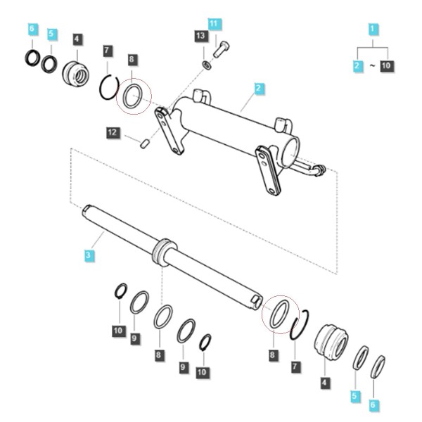 Junta tórica / 50 x 5,60 mm / LS PLUS 70 / LS PLUS 80 / LS PLUS 90 / TRG630 / n.º 40030309