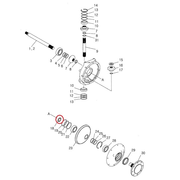 Nakrętka blokująca M44 x 1.5 / LS PLUS 70 / LS PLUS 80 / LS PLUS 90 / TRG400 / 40031590 | Traktor.com.pl