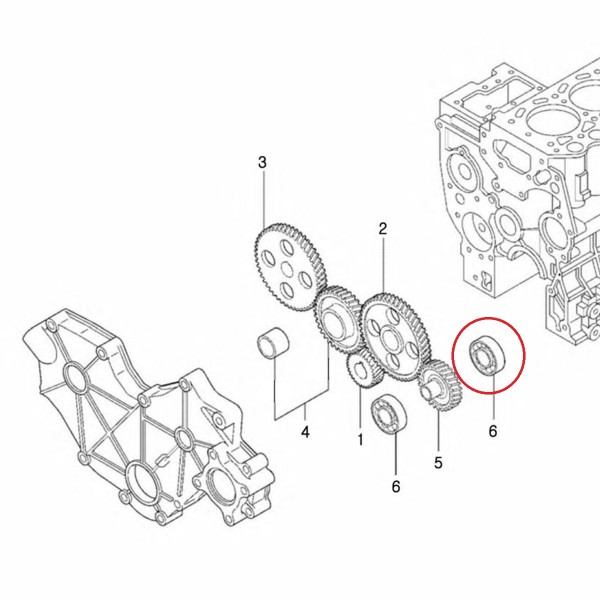 Ball bearing / LS XJ 25 / MD712517 / no. 40052807