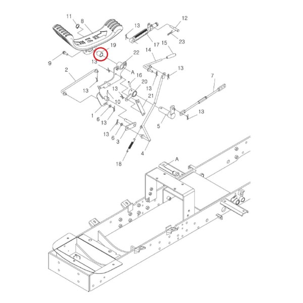 Casquillo deslizante / 20 x 23 x 20 mm / LS MT 1.25 / LS XJ 25 / A0677525 / 40012728 / N.º 40056496