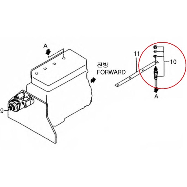 Bujía de precalentamiento / 85 mm / 11V/20A / LS U43 / LS U50 / LS U60 / EGQ180 / Q1800001 / Q1800025 / 40059417 / 40007624