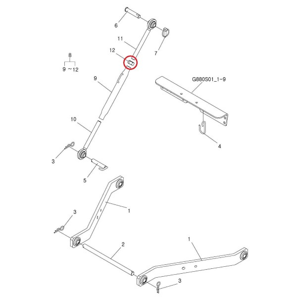 Écrou n° 40073507 Tracteur Ls
