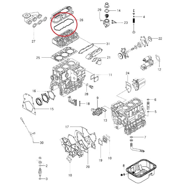 Tesnenie veka ventilov / Traktor LS / č. 40109194