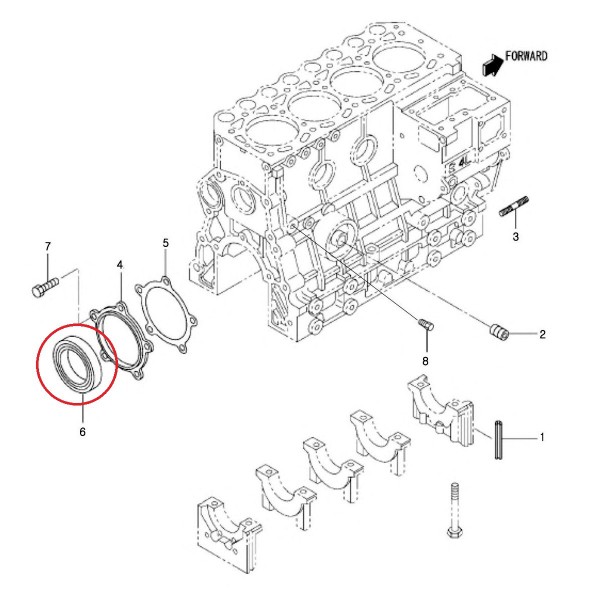 Bague d'étanchéité / n° 40109203 / Tracteur LS