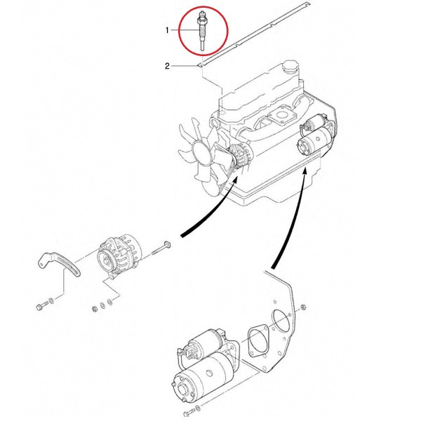 Świeca żarowa / LS Tractor / nr 40109514