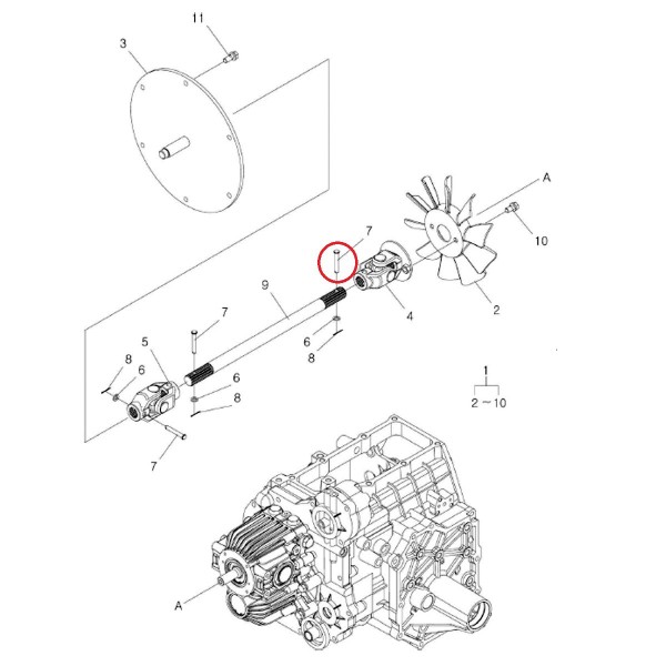 Pasador / S427064023 / LS Tractor 40113838