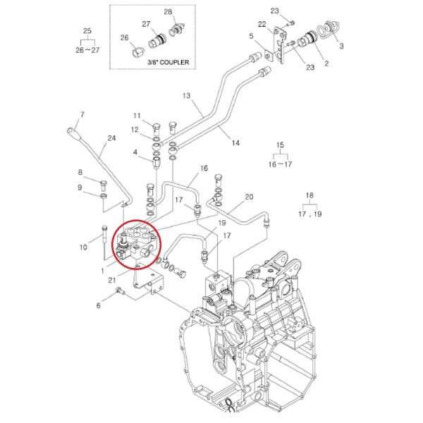 Rozdzielacz hydrauliczny / LS Tractor / nr 40120523