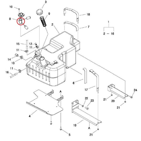 Capteur de niveau de carburant / Tracteur LS / no.