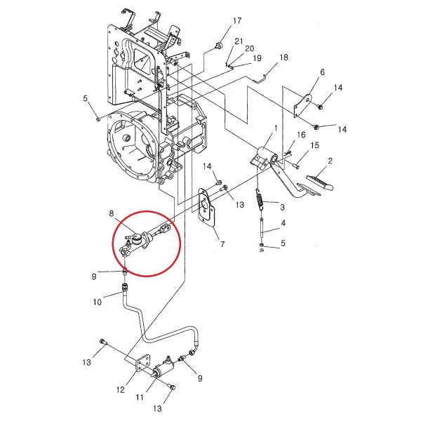 Pompa sprzęgła główna / LS Tractor / LS PLUS70 / PLUS80 / PLUS90 / nr 40187732 | Traktor.com.pl