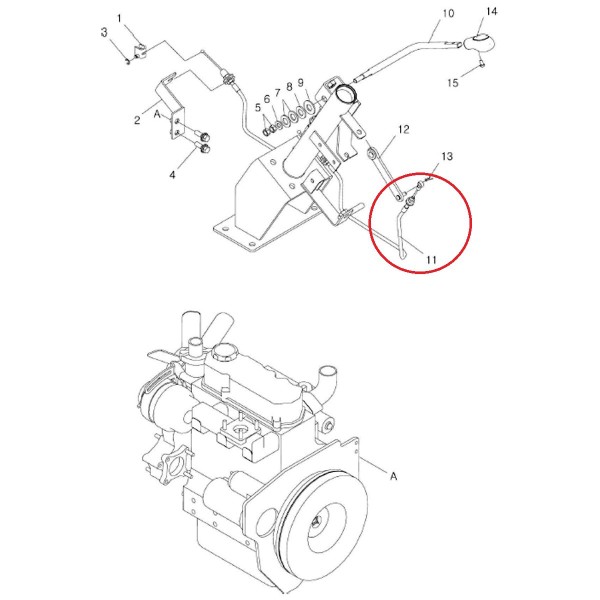 Plynové lanko - LS Traktor LS XJ25/LS J23/LS J27