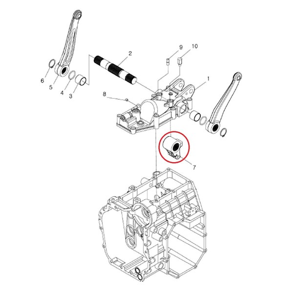 Innenarm der Dreipunktaufhängung / 29T / LS MT 1.25 / LS XJ 25 / Nr. 40194100