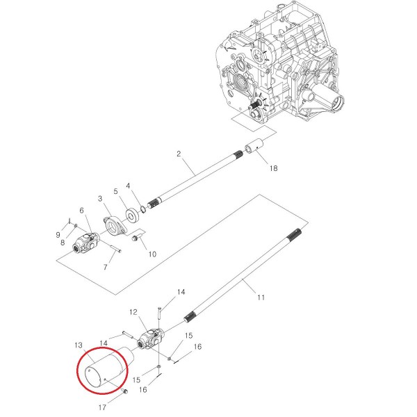Ochranný kryt kardanového hriadeľa / TRG380 / traktor Ls 40194117