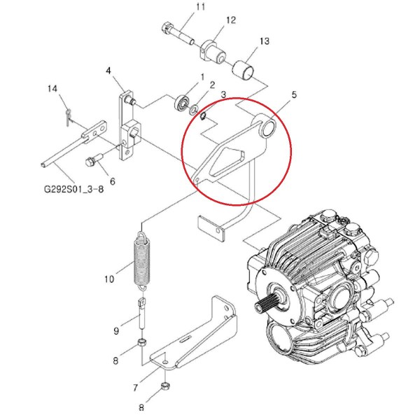 HST / LS XJ25 / TRG292 / 40195535 Hebel