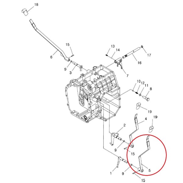 Radiaca páka 4x4 / ťahač LS / LS XJ25 / č. 40195617