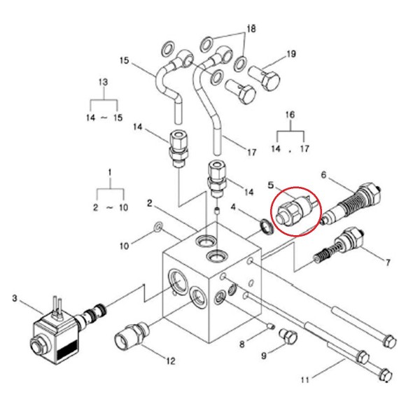 Hydraulikventil-Drucksensor / LS PLUS 70 / LS PLUS 80 / LS PLUS 90 / TRG822 / Nr. 40196338