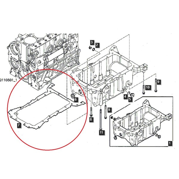 Oil Seal / No. 40199021 / LS Tractor, Oil Pan