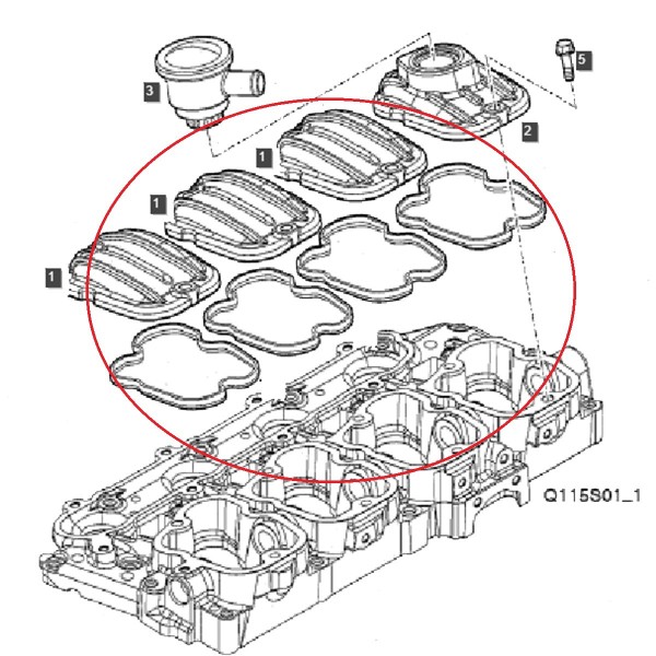 Junta de tapa de motor / LS PLUS 70 / LS PLUS 80 / LS PLUS 90 / 504173590 / n.º 40199023