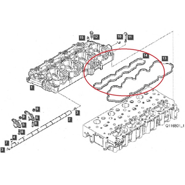 Joint de couvercle de soupape / LS PLUS 70 / LS PLUS 80 / LS PLUS 90 / 504177226 / n° 40199024