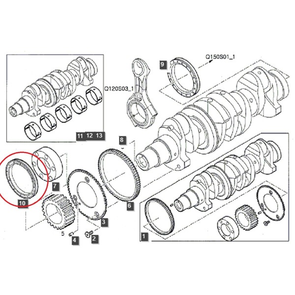 Joint de vilebrequin / LS PLUS 70 / LS PLUS 80 / LS PLUS 90 / 504187305 / n° 40199028