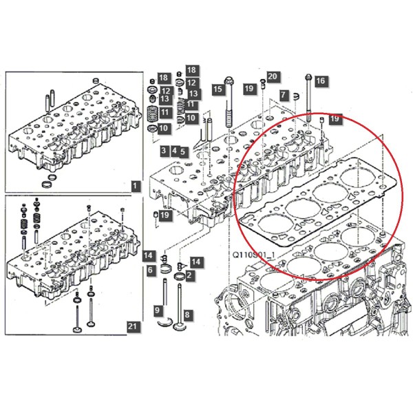 Joint de culasse / Ø100 mm / LS P7030 / LS P7030 / LS PLUS70 / LS PLUS80 / LS PLUS90 / 504190831 / n° 40199029