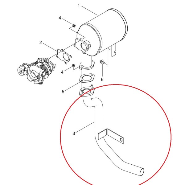 Trubka tlumiče č. 40200488 LS Traktor