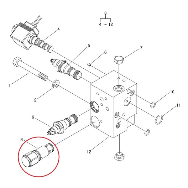 Zawór ciśnieniowy / LS PLUS 70 / LS PLUS 80 / LS PLUS 90 / TRG822 / A1822168 / 40007716 / nr 40200706 | Traktor.com.pl