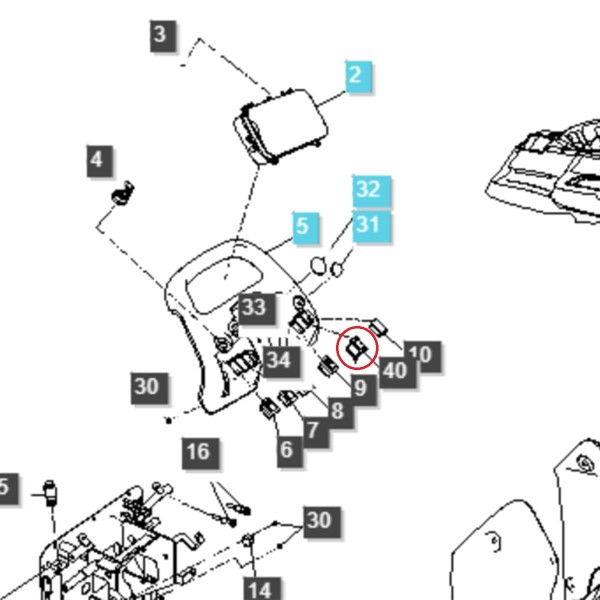 Spínač pracovného svetla / LS PLUS70 / LS PLUS80 / LS PLUS90 / TRG750 / č