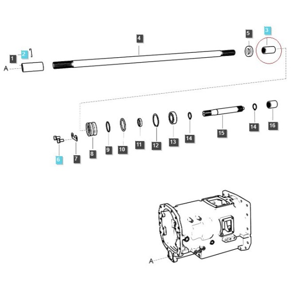 Antriebswellenverbinder / 20T / LS PLUS70 / LS PLUS80 / LS PLUS90 / 40031408 / 40214647