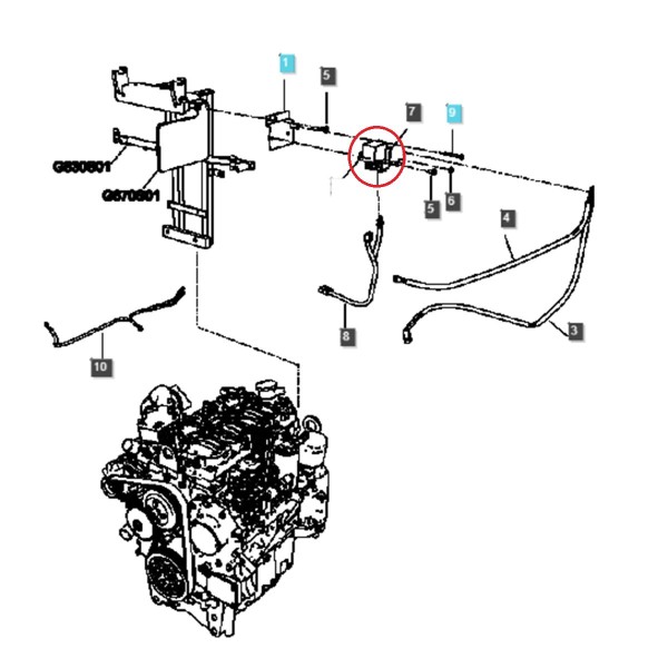 Relais de chauffage à bougie / TRG750 / Tracteur LS / no.
