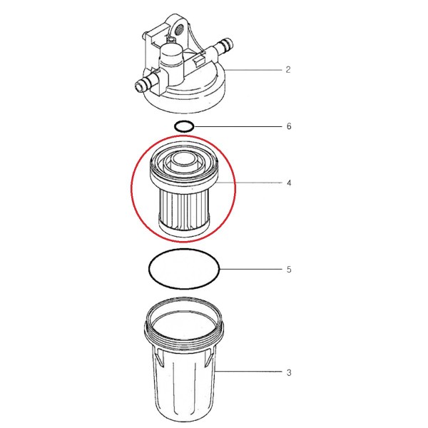 Palivový filter LS XJ25 / 35 x 54 mm / 31A6200317 / Ls Traktor 40223960