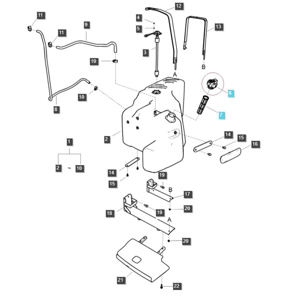 Bouchon de réservoir / LS P7030 / TRG040 / 40377027 / n° 40224612