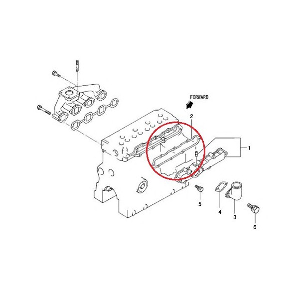 Krümmerdichtung / LS Traktor / LS i28 / LS R28i / 31A3005600 / Nr. 40233042