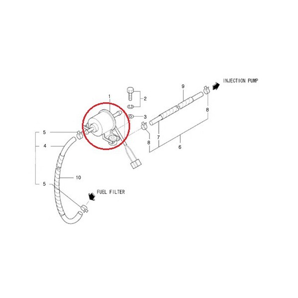 Palivové čerpadlo / 12V / Traktor LS / LS i28 / LS R28i / CT31A6000300 / MT40233046 / 31A6000300 / č. 40233046