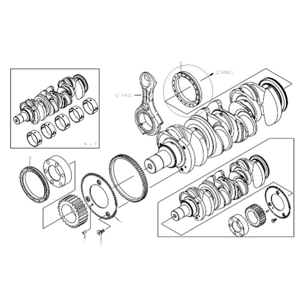 Joint de vilebrequin / LS PLUS 70 / LS PLUS 80 / LS PLUS 90 / 504180969 / 504014232 / 40199025 / n° 40235981