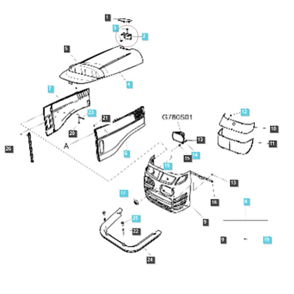 Charnière de capot / LS i 28 / LS R 28i / TRG830 / A1830258 / 40012635 / 40243003