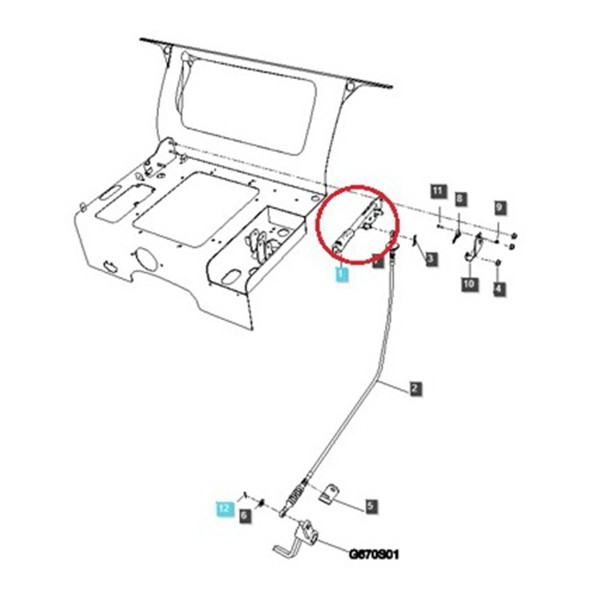 Páka ruční brzdy / Traktor LS / LS MT 3.35 / LS MT 3.40 / č. 40254845