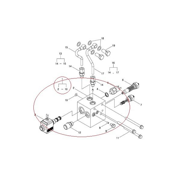 Hydraulik-Magnetventil PTO / G822 / LS U5020 / Nr. 40257990