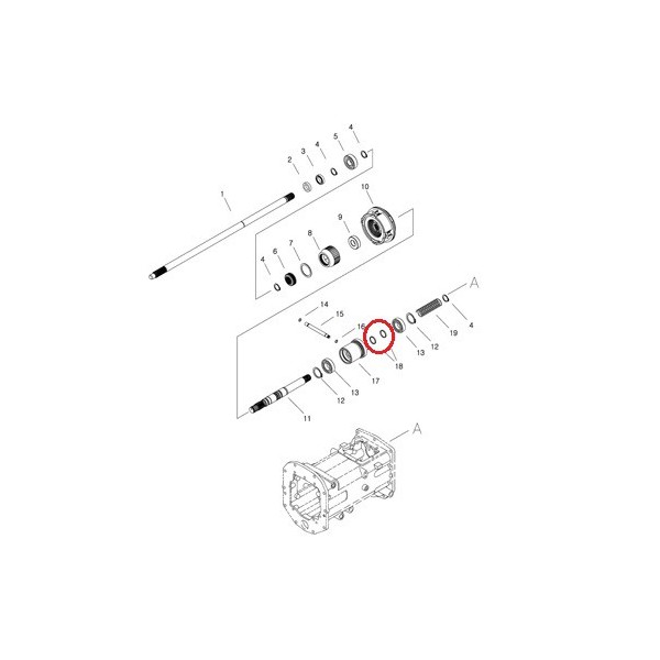Anneau de support / LS MT3.35 / LS MT3.40 / LS MT3.50 / LS MT3.60 / 40012098 / no. 40258413